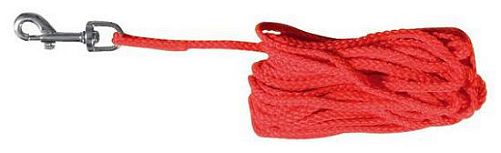 Поводок тросовый TRIXIE, нейлон, 15 м, D 5 мм, красный