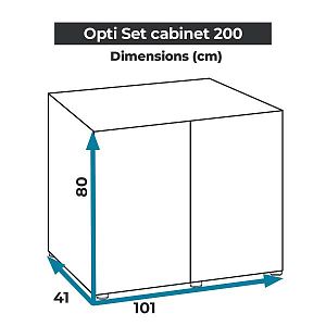 Тумба AQUAEL OPTI SET 200 прямая, белая, 101x41×80 см