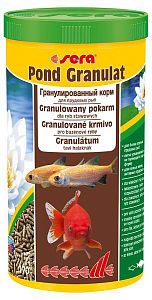 Корм основной Sera Pond BIOGRANULAT для крупных прудовых рыб, гранулы 1 л
