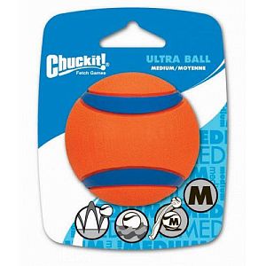 Теннисный мяч CHUCKIT! ULTRA BALL 1-PK MEDIUM Ультра для собак, резина, средний