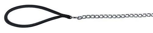 Поводок-цепь TRIXIE с нейлоновой ручкой, металл, 110 см, 2 мм, черный