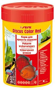 Корм Sera Discus Color Red для яркой окраски «красных» форм дискусов, гранулы 100 мл