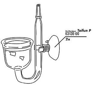 JBL Присоска с клипсой для СО2-реактора Taifun P Nano и компрессорных трубок 4/6 мм, 2 шт., арт. 6 313 900
