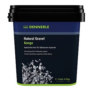Грунт природный Dennerle Kongo 3−8 мм, серый, 2,5 кг