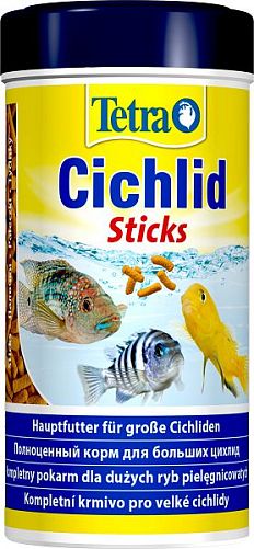TetraCichlid Sticks основной корм для цихлид и других крупных рыб, палочки 250 мл