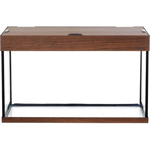 Аквариум LUX П120 прямой, с крышкой и светильником Т8 2х18 Вт, орех, 120 л