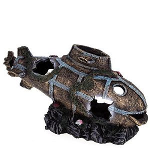 Декор Prime &laquo;Затонувшая подводная лодка&raquo;, пластик, 300х1120&times;180&nbsp;мм