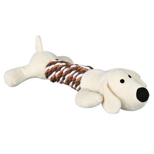 Игрушка TRIXIE "Собака и Бегемот" для собак, с веревкой, плюш, х/б, 32 см, 4 шт.