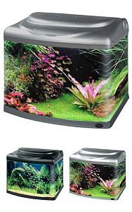 Аквариум Hailea с&nbsp;гнутыми передними углами/стеклом+фильтр RP-400, 60&nbsp;л, титан
