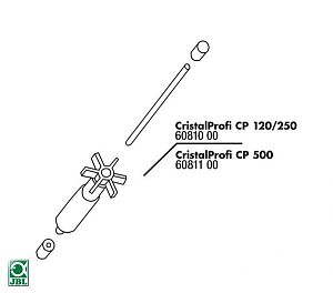 JBL Ротор с осью для фильтров CristalProfi 120/250, арт. 6 081 000