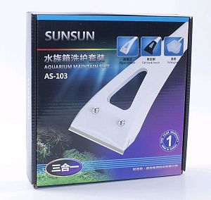 Скребок SUNSUN AS-103 3-in-1&nbsp;многофункциональный с&nbsp;набором насадок для обслуживания аквариума, 80&nbsp;см