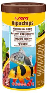 Основной корм Sera VIPACHIPS для придонных рыб, чипсы 1000 мл