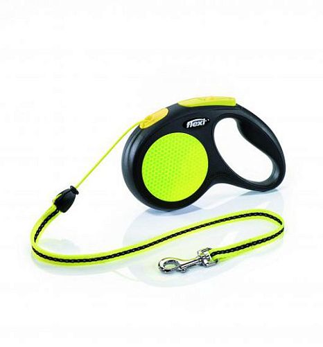 Рулетка FLEXI "NEON" S трос, 5 м 12 кг, SAFETY PLUS