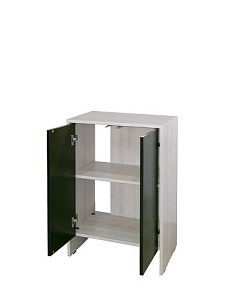 Подставка Biodesign для Turt-House Aqua 55/IWAGUMI 55, две дверки, беленый дуб/венге