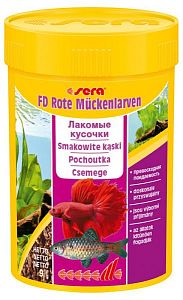 Sera FD BLOODWORMS деликатесный корм — мотыль, 100 мл