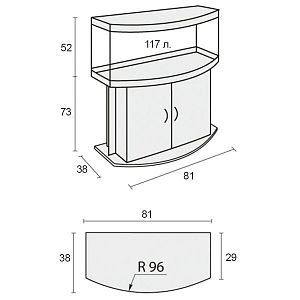Тумба для аквариума ПАНОРАМА 120&nbsp;бук