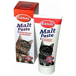 SANAL для кошек Malt-Paste Паста для вывода шерсти + Вит. Е