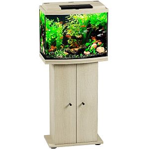 Аквариум КЛАССИК 50R белёный дуб, панорамный, светильник LED 8,1 Вт, комплект оборудования