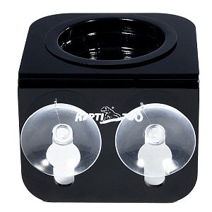 Кормушка Repti-Zoo террариумная на присосках, 80х80×62 мм, одинарная