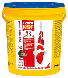 Sera KOI Prof. Spirulina Color основной корм для яркой окраски и роста рыб, 7 кг