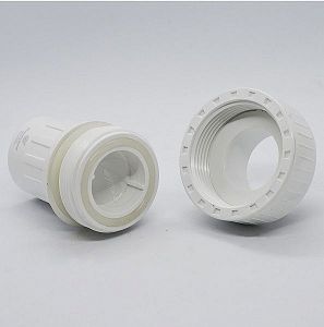 Муфта ПВХ проходная быстроразъемная, 50 мм, белая
