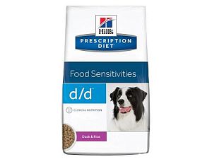 Диета Hill’s Prescription Diet D/D для собак при лечении пищевых аллергий, утка и рис
