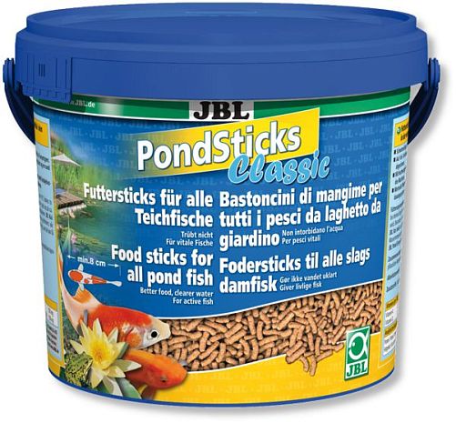 JBL Pond Sticks Classic классический корм для прудовых рыб, палочки 5,5 л