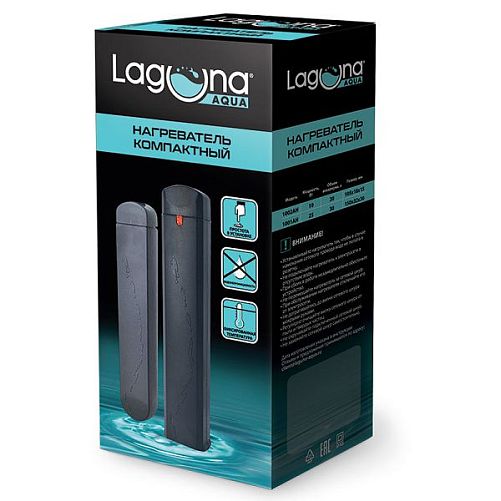 Нагреватель Laguna компактный, пластиковый, 25 Вт, до 30 л, 150х32х20 мм