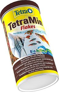 TetraMin основной корм для всех видов аквариумных рыб, хлопья 1 л