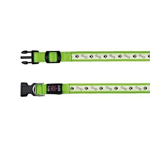 Светящийся ошейник TRIXIE для собак USB, L–XL: 50–60 см, 25 мм, зеленый