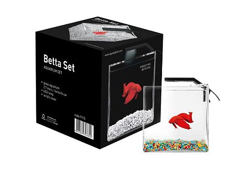 Аквариумный набор AquaLighter Betta Set для петушка, 2,7 л, 14х14х14 см