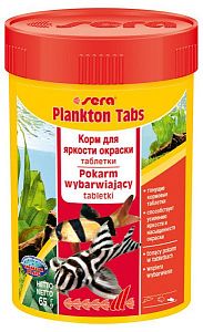 Sera PLANKTON TABS корм для яркой окраски придонных рыб, таблетки 275 шт., 0,1 л