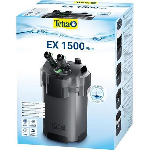 Фильтр внешний аквариумный Tetra EX1500 plus, 1900 л/ч, 17,5 Вт на 300-600 л
