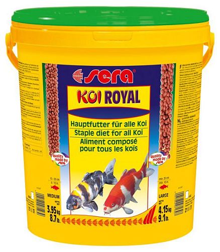 Sera KOI ROYAL ST medium основной корм для кои 12-25 см, гранулы 21 л