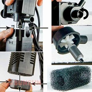 Фильтр внутренний SUNSUN HJ-752 с поворотной дождевой флейтой, 10 Вт, 600 л/ч