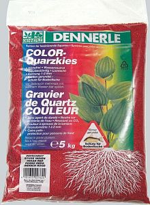 Цветной аквариумный грунт Dennerle Color-Quarz, красный гравий, 1−2 мм, 5 кг