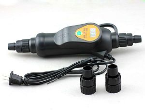 Проточный нагреватель SUNSUN EH-500&nbsp;с&nbsp;терморегулятором и&nbsp;LED дисплеем для внешних фильтров, 500&nbsp;Вт