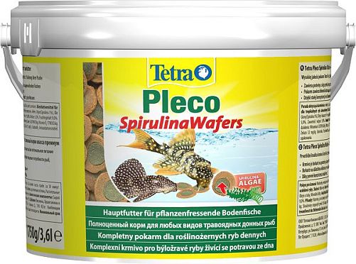 TetraPleco Multi Wafers основной корм для сомиков и "водорослеедов" со спирулиной, пластинки 3,6 л