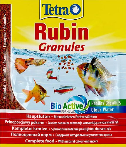 TetraRubin Granules корм для яркого окраса аквариумных рыб, гранулы 15 г