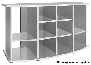 Подставка без дверок Biodesign ПАНОРАМА 450 чёрная шагрень, плита ЛДСП 16/22 мм, 151х56×82 см