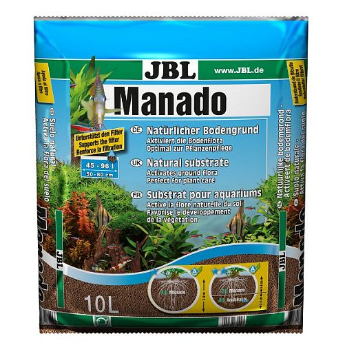 Натуральный субстрат JBL Manado для пресноводных аквариумов, красно-коричневый, 10 л