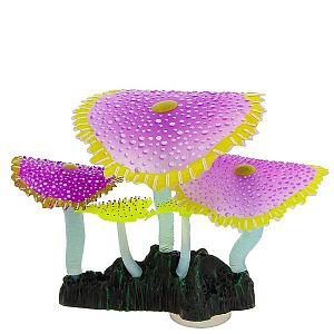 Флуоресцентная аквариумная декорация GLOXY Кораллы зонтничные фиолетовые, 14×6,5×12 см