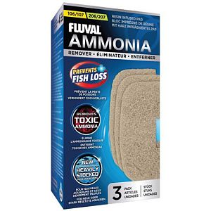 Губка пористая для фильтров Fluval 107 и 207, с ионообменной смолой «Ammonia Remover»