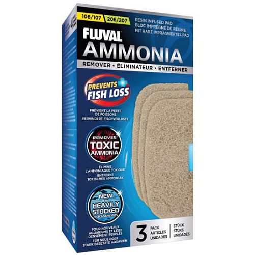 Губка пористая для фильтров Fluval 107 и 207, с ионообменной смолой "Ammonia Remover"
