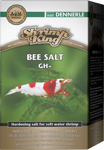 Dennerle Shrimp King Bee Salt GH+ мульти-минеральная соль для повышения общей жесткости воды в аквариуме, 200 г