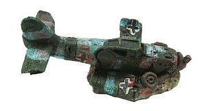 Декор Prime «Затонувший самолет мини», пластик, 80х45×45 мм