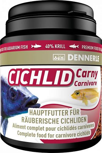 Dennerle Cichlid Carny основной корм для плотоядных цихлид, гранулы 100 г