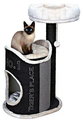 Домик TRIXIE "Susana" для кошки, искусственная замша, плюш, черный, 90 см