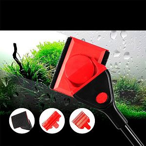 Скребок 3-in-1 SUNSUN многофункциональный телескопический с набором насадок для обслуживания аквариума, 44,5−82,5 см