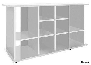 Подставка без дверок Biodesign АТОЛЛ 500 чёрная шагрень, влагостойкая плита ЛДСП 16/22 мм, 151х56×82 см